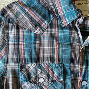 lightweight plaid western-style shirt